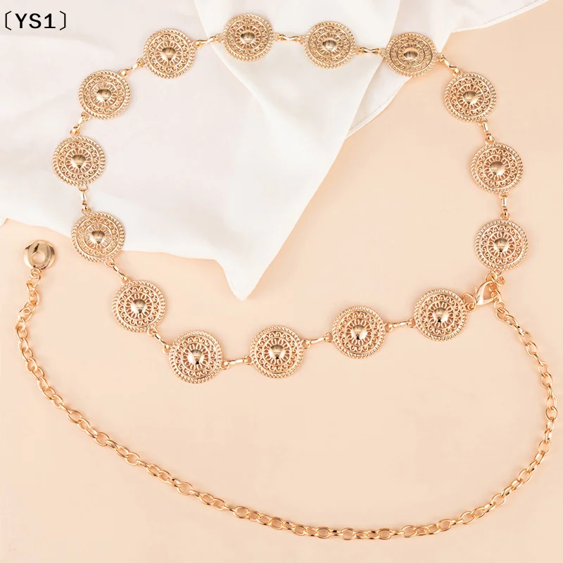 〔YS1〕Versatile Bohemia Style Adjustable Waistband Long Waist Belt Dress Body Chain For Women Girls Vintage Openwork Waist Chain