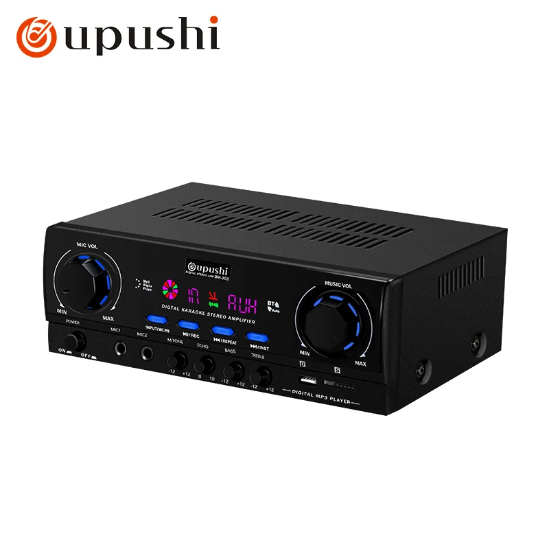 Oupushi HC-720 Stereo Professional Fixed Resistance Audio Background Music Small Home Bluetooth Amplifier