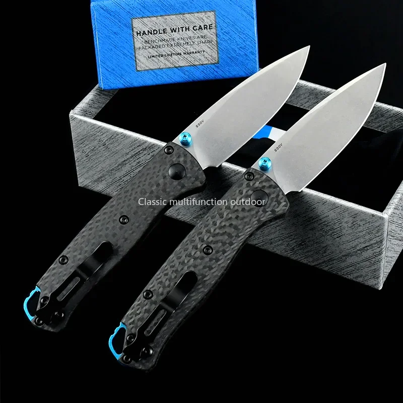 BM 533 535 Bugout Folding Knife Damascus Steel Blade Carbon Fiber Handles Kitchen Knife EDC Utility Knife Pocket Knife Tool