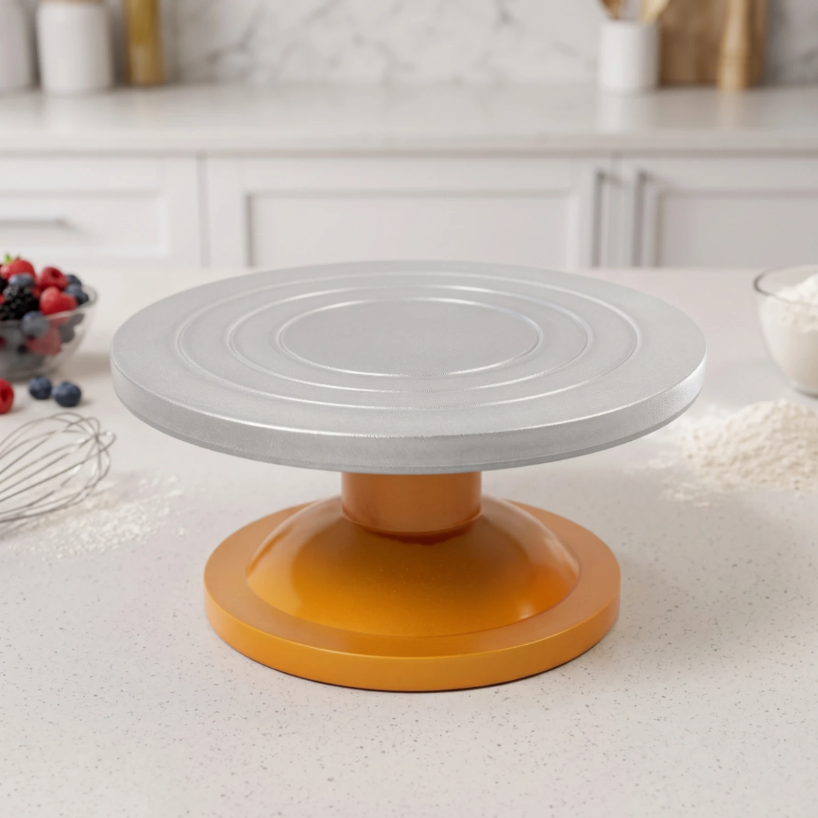 Pottery Turntable with Circular Grooves Guide Circles Rotating Work Platform Cake Decorating Turntable Smooth Rotation