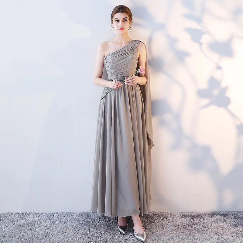 Sexy Off Shoulder Bridesmaid Dresses Elegant Pleated Wedding Sisters Group Dresses Temperament Slim Long Graduate Prom Gown