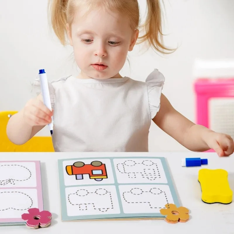 G8TA Toddler Pen Control Training Book Step-by-Step Tracing Practice Book Drawing Educational Tool for Kindergarten 2025 New