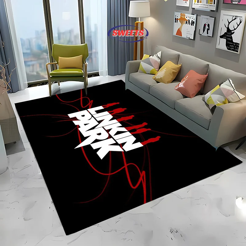 3D Printing L-Linkin Park Carpet for Living Room Bedroom Hallway Long Strip Anti-slip Soft Area Rug Sofa Doormat Home Decor Mat