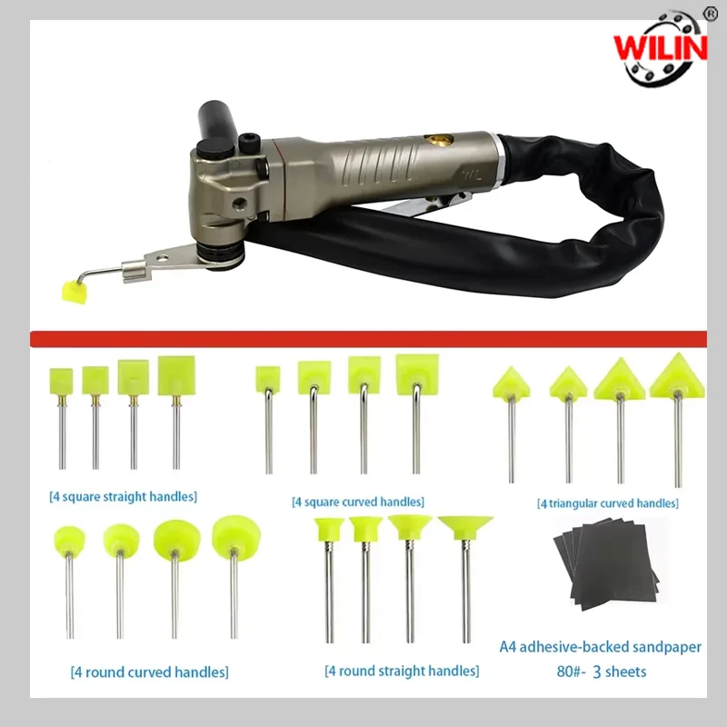 Reciprocating Air Sander, Finger-style Pneumatic Polisher/Grinder for Tight Space, Metal, Wood & Automotive Detailing