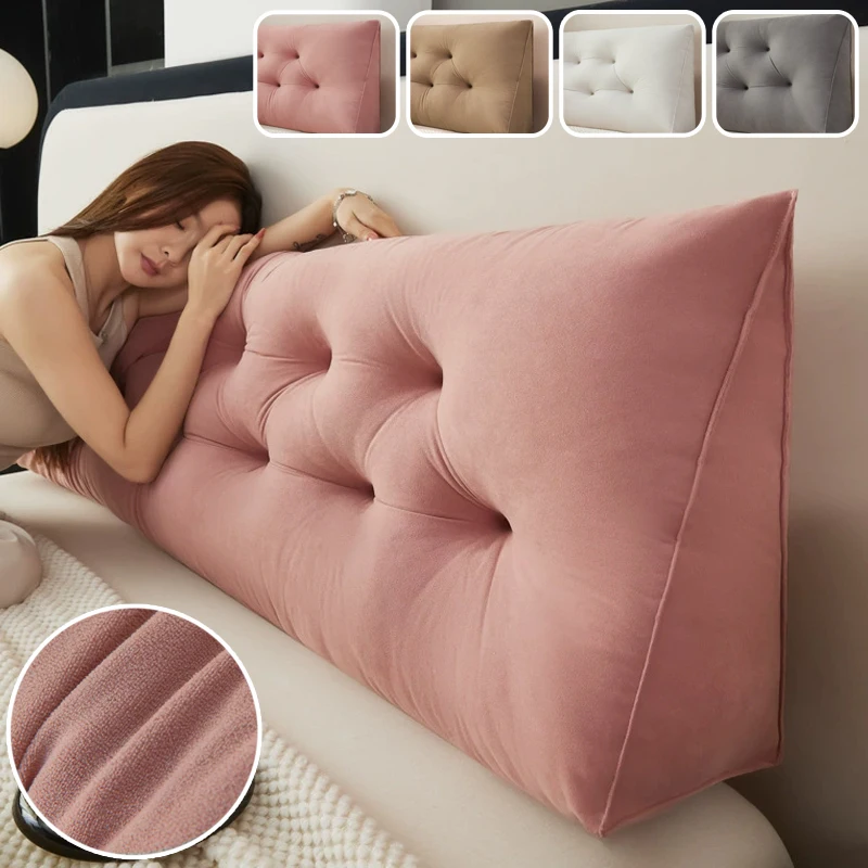 

Ergonomic Triangular Reading Pillow Large Wedge Anti-collapse Bedhead Cushion for Bed Sofa Back Support 80/100/120/150/180cm