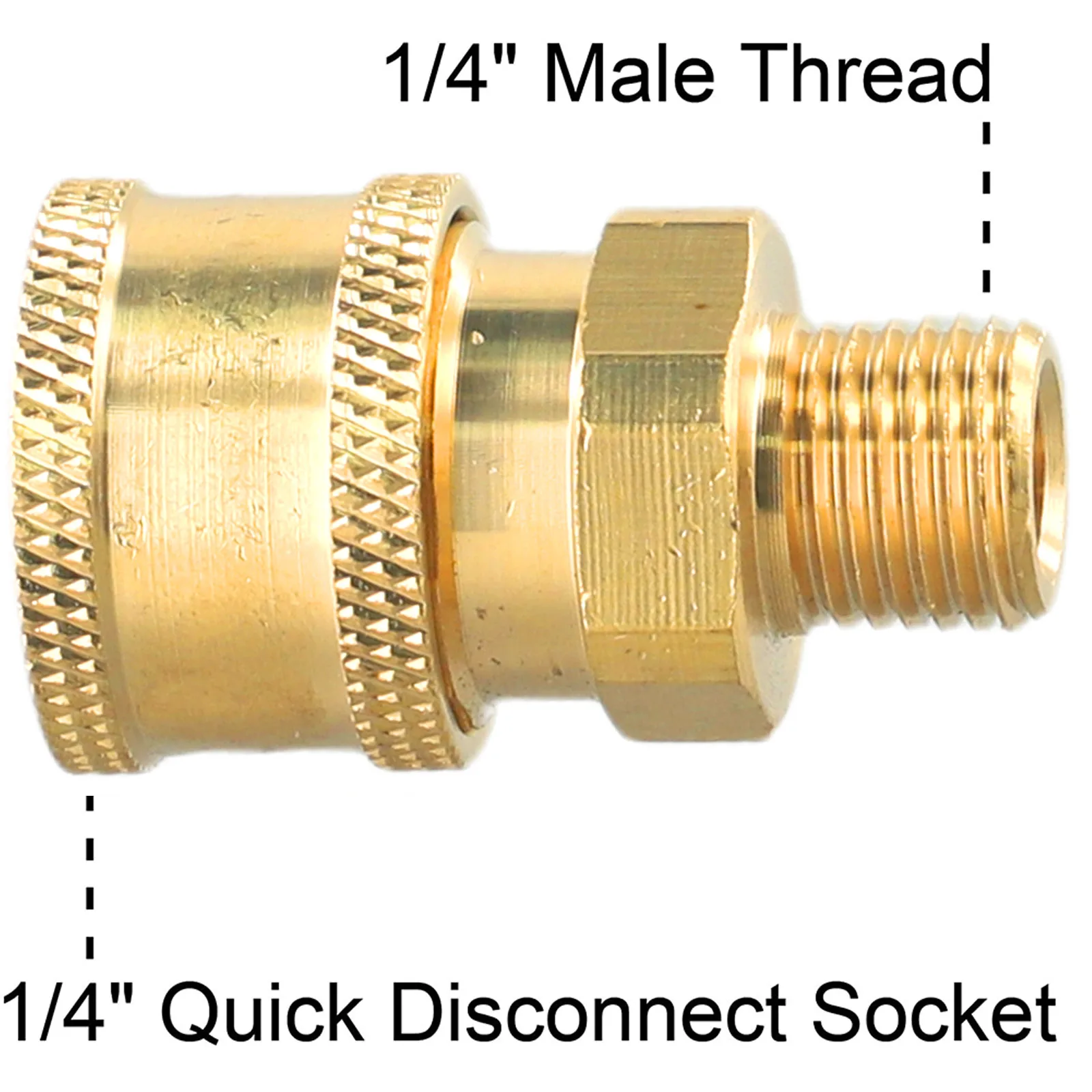 Quick Connect Pressure Washer Accessories Adapter Brass Coupler Equipment Joint Replacement Tough M22 To 1/4 Male