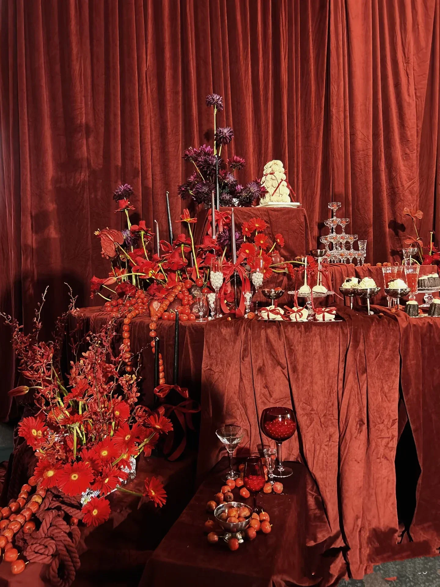 

Wine Red Velvet Velvet DIY Wedding Background Curtains, Curtains, Tablecloths, Scene Decoration Velvet