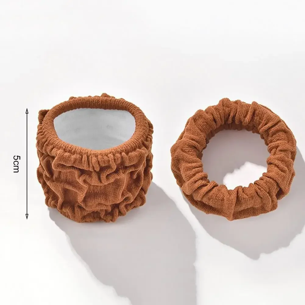 Clássico Grande Stretch Thick Hair Laços para Mulheres e Meninas, Pano sem costura, Titulares de rabo de cavalo, Knit Scrunchies, Pano