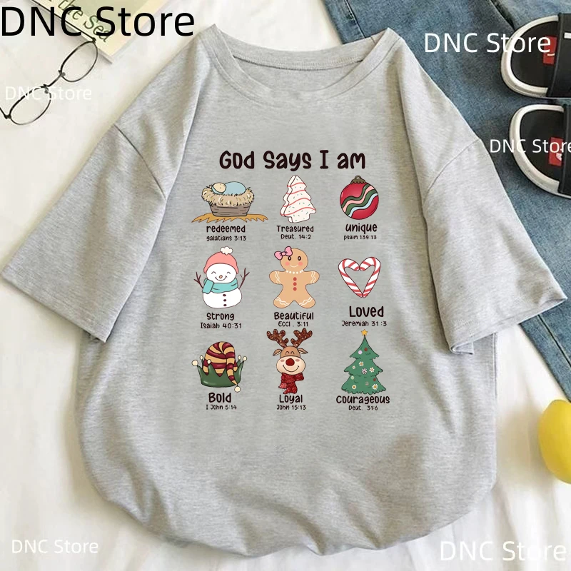 الله يقول أنني جميلة وأحب ذلك الجرافيك المطبوعة التي شيرت المرأة الصيف موضة Harajuku Y2k قصيرة الأكمام التي شيرت الإناث بلايز