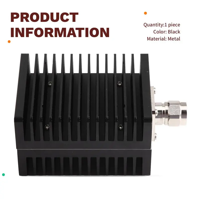 AB42-High Power RF Microwave Terminal Plug DC-3GHZ 100W N Type Male/Female Attenuator Coaxial Load 50Ohm 1/2 Connector A