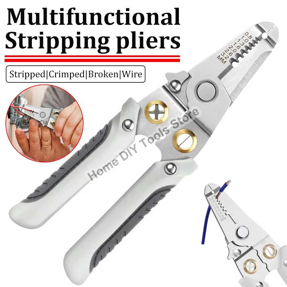 7 in 1 Wire Stripper Special Wire Pliers Tool Electric Cable Stripping Cutting Cable Stripper and Crimping Peeler Hand Tools