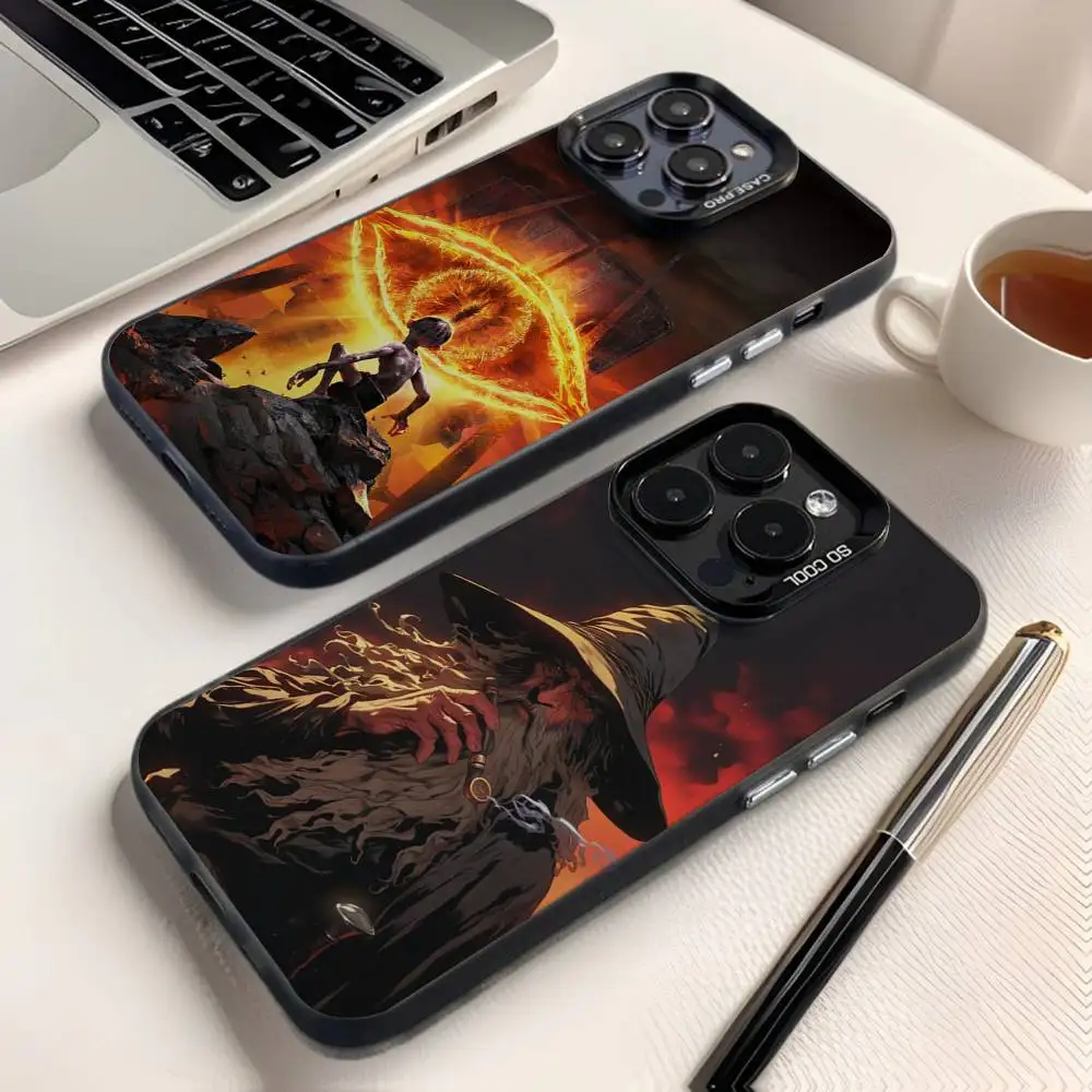

L-Lord of the R-Rings Gollum Phone Case For iPhone 16,15,14,13,12,11,8,7,Pro,Max,Plus,Mini,XS,SE Anti Fall Black Matte Hard