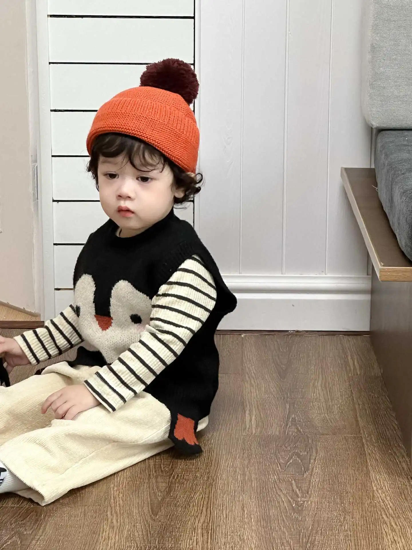 Рисунок 4 - Осень 2024, новый детский вязаный жилет без рукавов