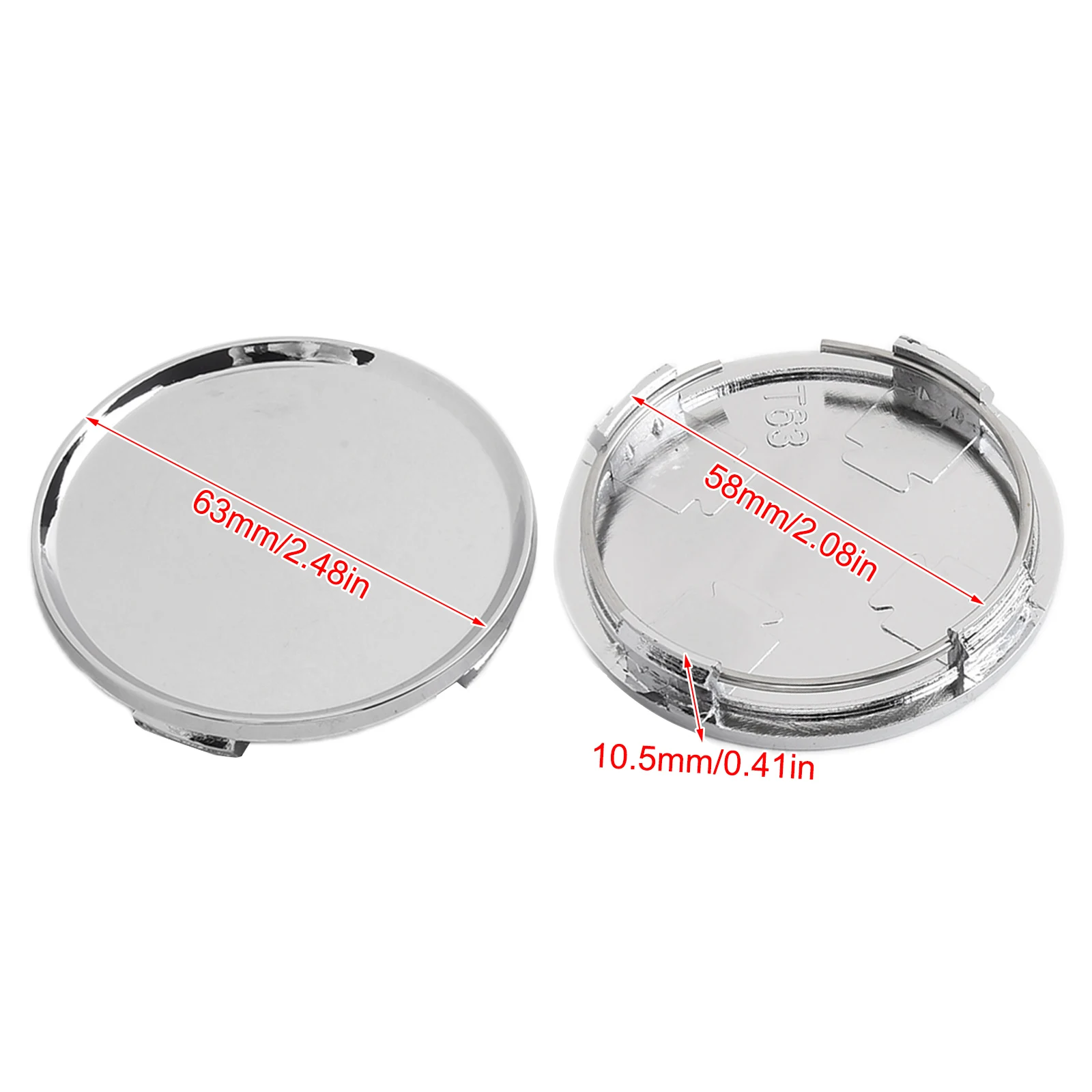 Cap Hub Center Covers Car Chrome Vehicle Wheel 4 Lugs 4pcs 60mm OD Accesories Decoration Parts Hot Sale Latest