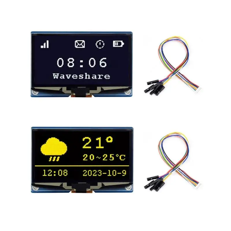 

2,42-дюймовый модуль OlED, разрешение 128 × 64, связь SPI/I2C, белый/желтыйДисплей