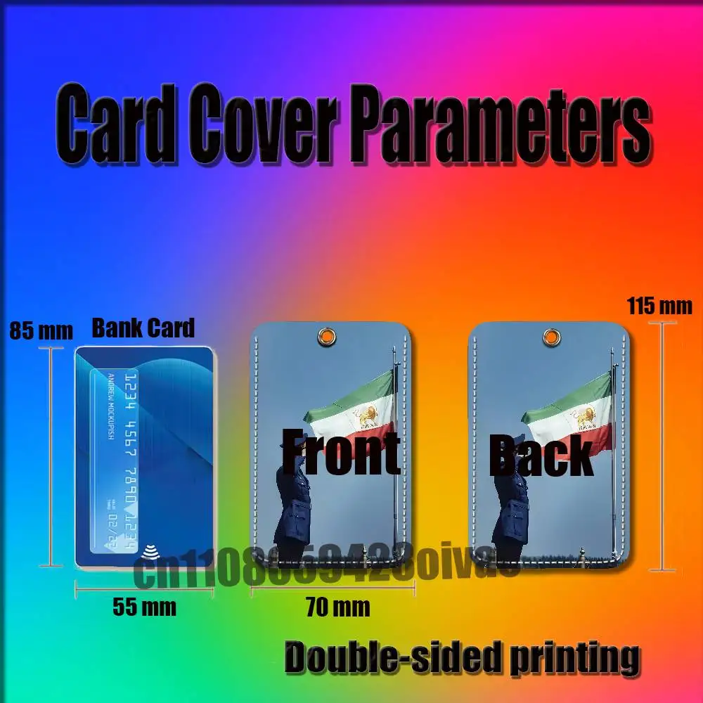 모하메드 레자 P-팔라비 이란 ID 클립 신용카드 은행카드 가방 버스 식사카드 홀더 커버 포켓 장식 키체인