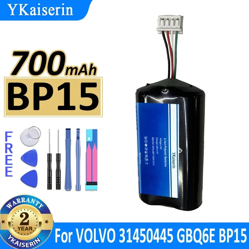 

YKaiserin 700мАч для VOLVO 31450445 GBQ6E BP15 Volvo XC90 XC60 XC40 V90 V60 S90 Сменный шлюз VCM S/N: P0839AREV Батареи
