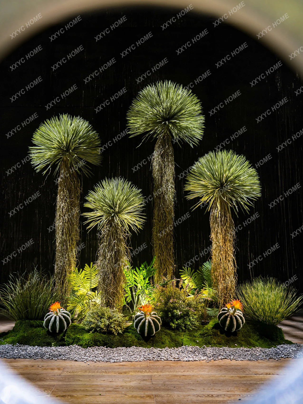 Large High-End Simulation Plant Fake Trees Indoor Bionic Green Plant Potted Desert Made Landscape Furnishing Articles