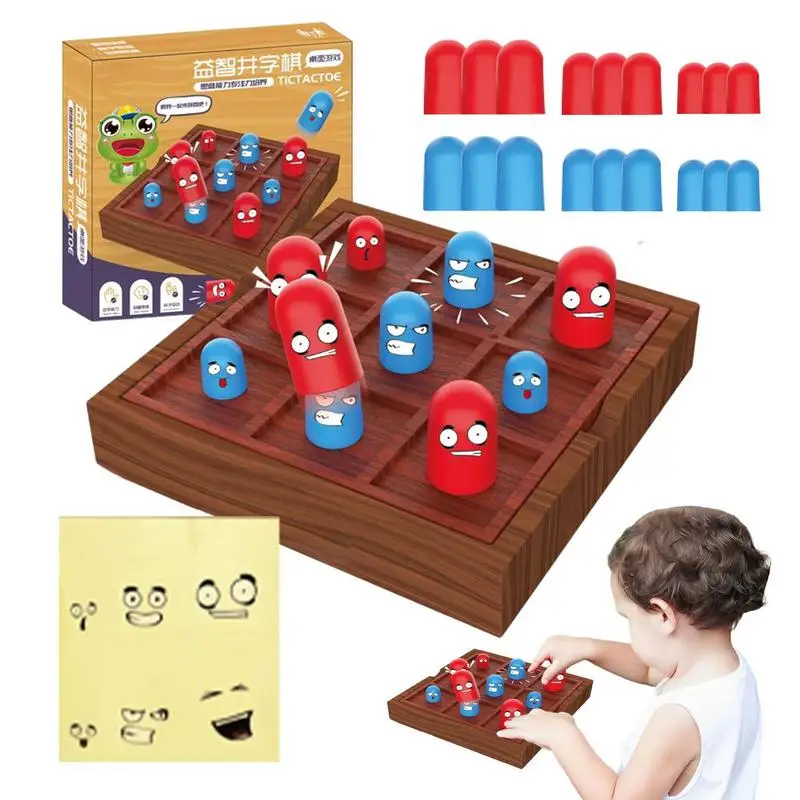 Wooden Solitaire Board Game Tabletop Games For Kids Tick Tac Toe Decorative Board For Coffee Table Board Games ForPlayer