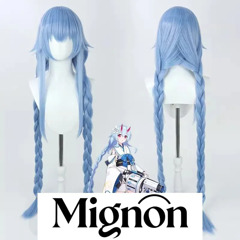 

Парик для косплея Blue Archive Chise, длинные синие двойные косы, подарок на Хэллоуин