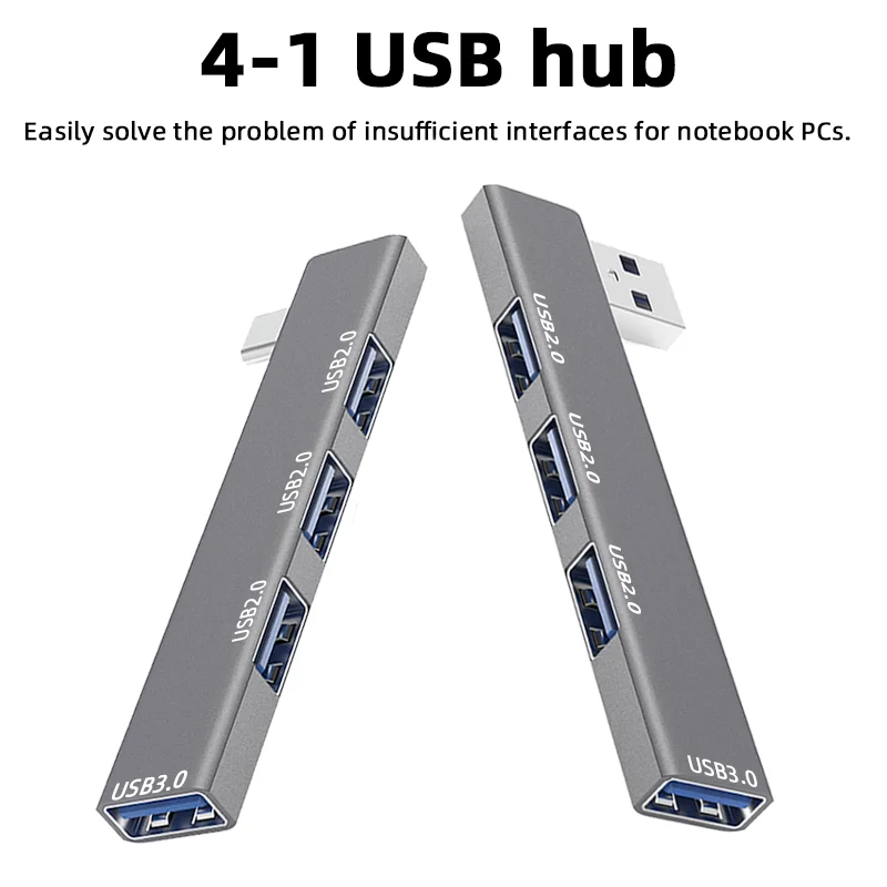 4 in 1 USB 3.0 Hub USB Hub High Speed type c Splitter 5Gbps For PC Computer Accessories Multiport HUB 4 USB 3.0 2.0 Ports