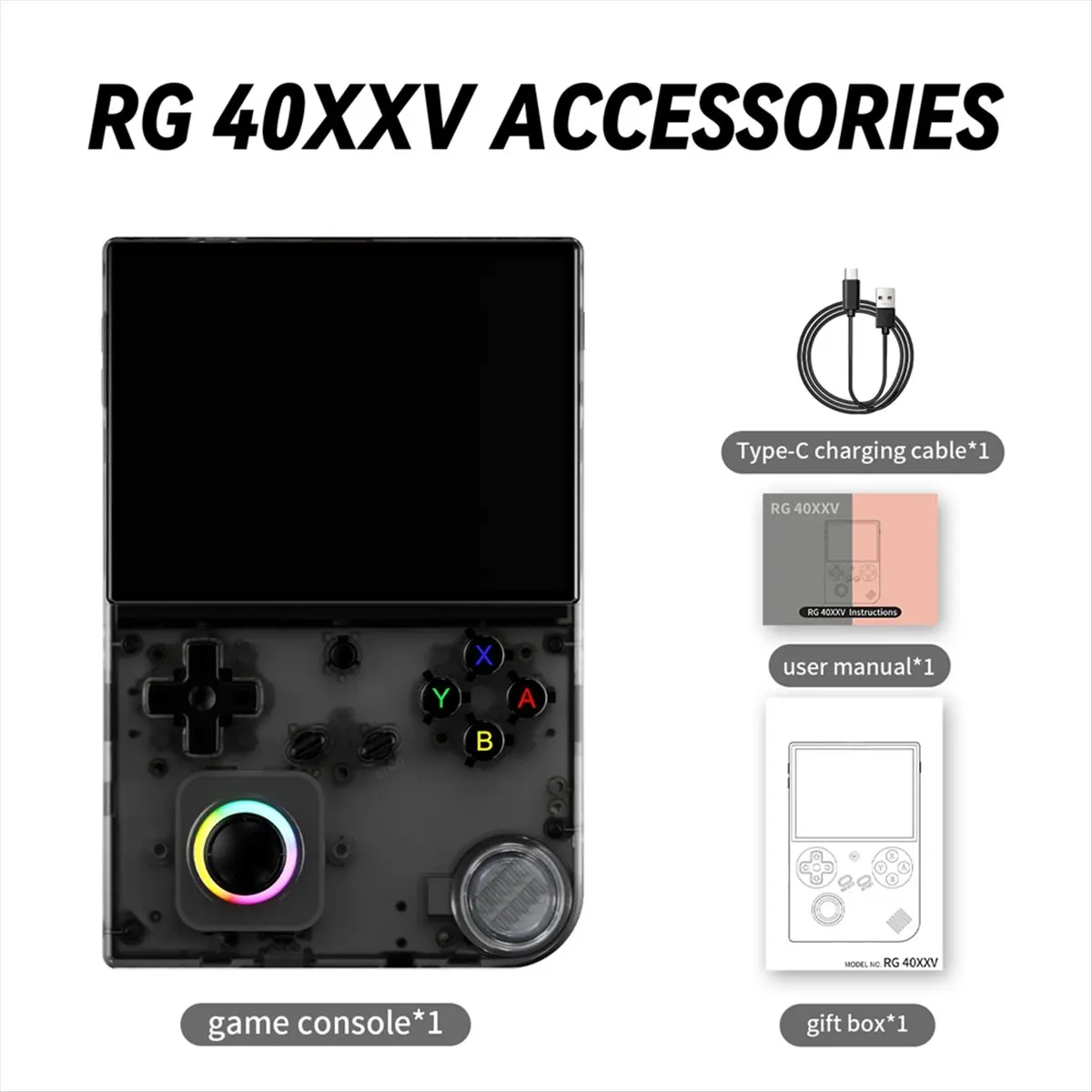 

[B63C] RG40XXV Retro Handheld Game Console 128G 8000+ Games 64 Bit Linux 4.0inch IPS Screen WIFI RGB Joystick A