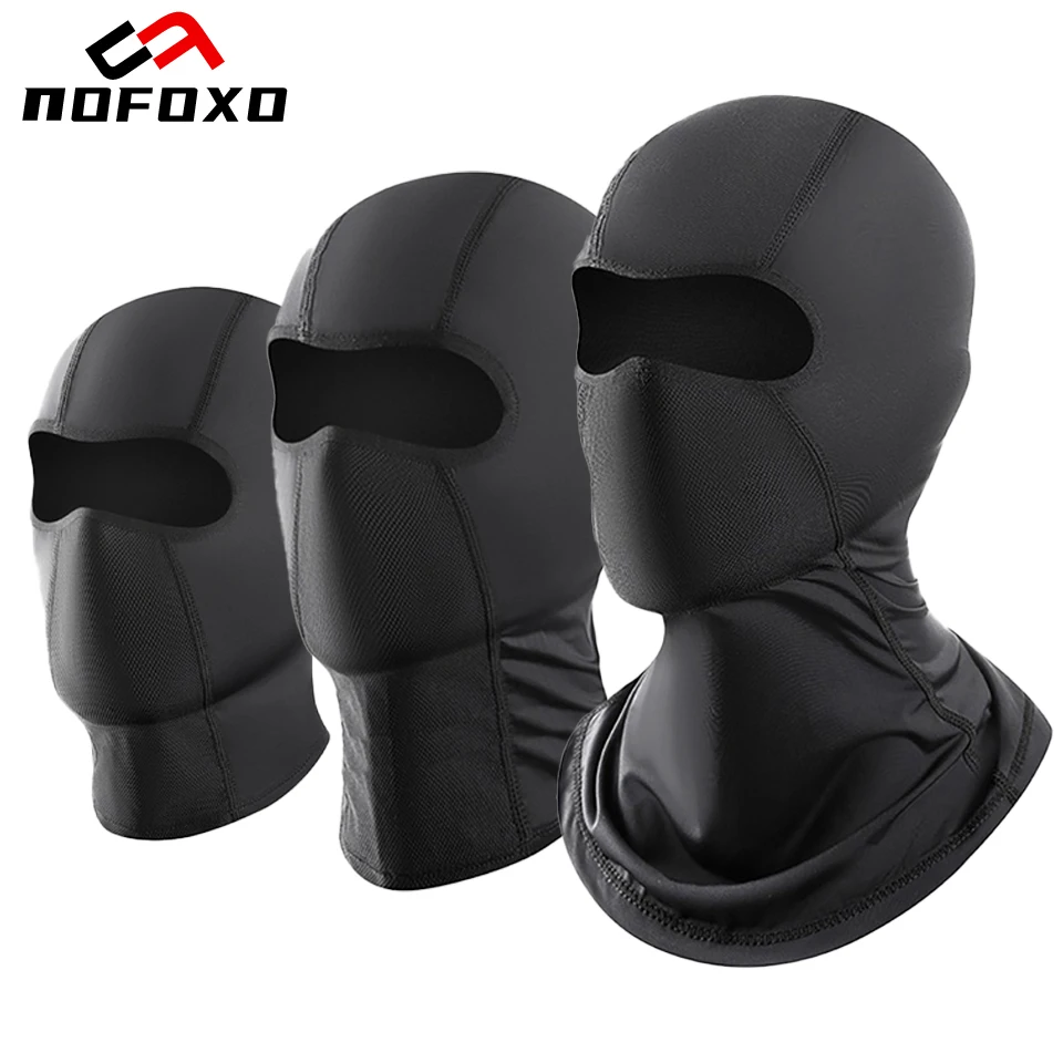 NOFOXO Sunscreen Headgear Quick Drying Motorcycle Inner Liner Mask Moisture Absorbing Anti UV Scarf Outdoor Cycling Men Women