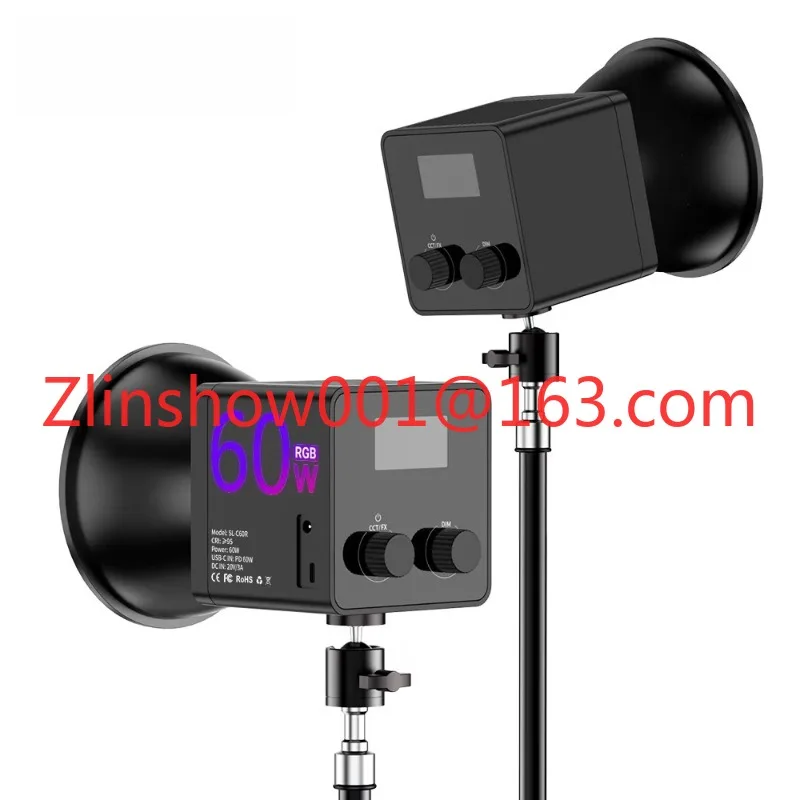Professional 60W LED COB Video RGB Light 13400 MAh CRI 95+ Photographic LED Light for Video Shooting Recording