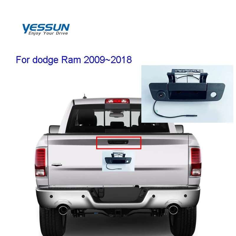 4*4 vehical reverse camera For dodge Ram 2009~2018 CCD backup camera car tailgate handle reversing