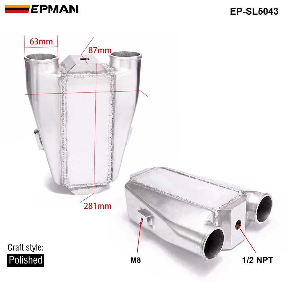 Universal Aluminum Water To Air Turbo Intercooler Front Mount 9.5\