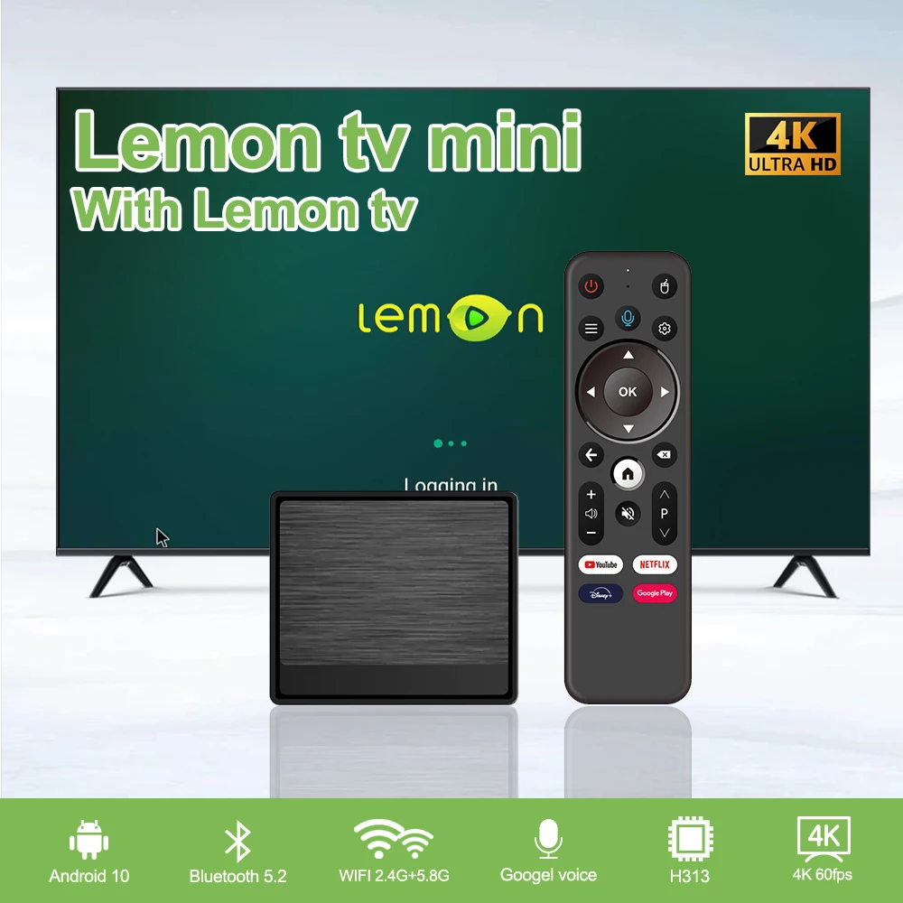 Velec TV Stick Android 12 Support Lemon TV Allwinner H618 WIFI6 BT5.4 Remote Control 4K Mini Smart TV Box 2GB 16GB