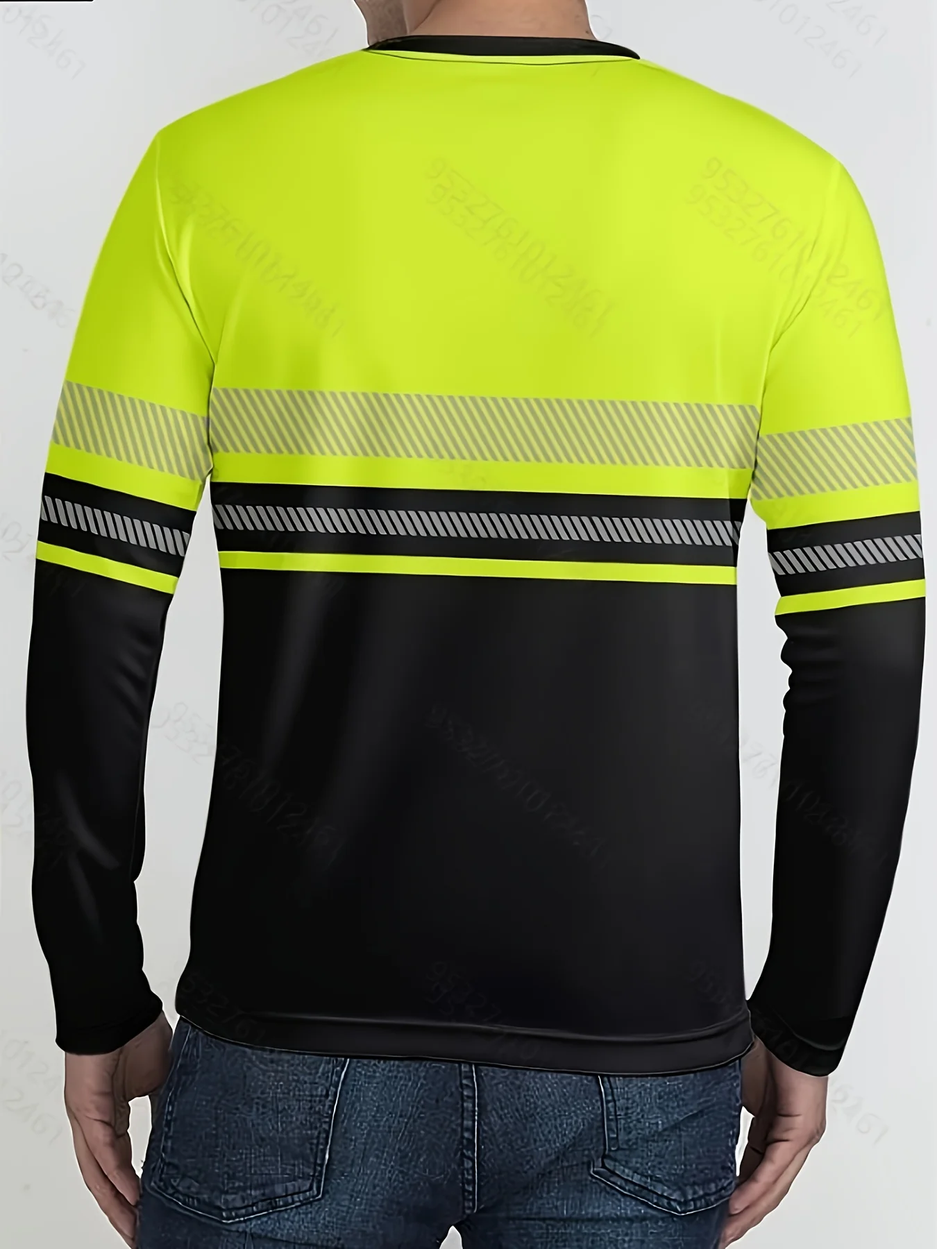 Men's Long-sleeved T-shirt With Horizontal Stripe Print Breathable And Enjoyable Daily Top Sweatshirt Casual T-shirt Harajuku