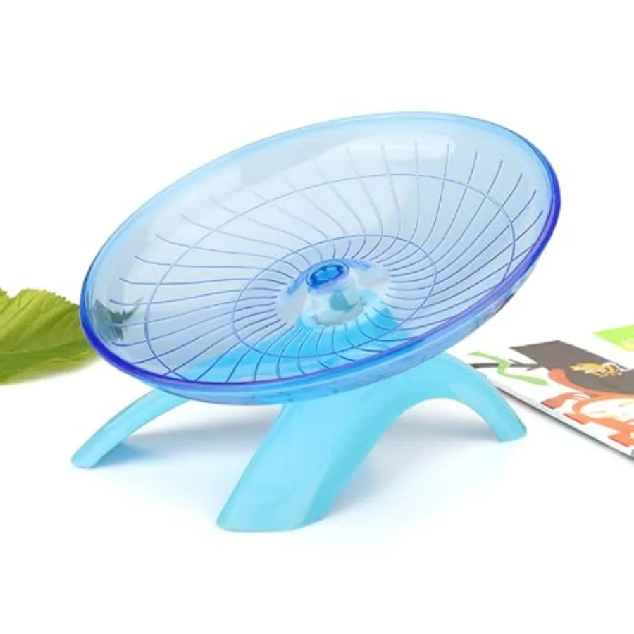 

Silent Running Wheel for Small Animals, 7 Inch Flying Saucer Design, Exercise Wheel for Hamsters, Guinea Pigs, Hedgehogs