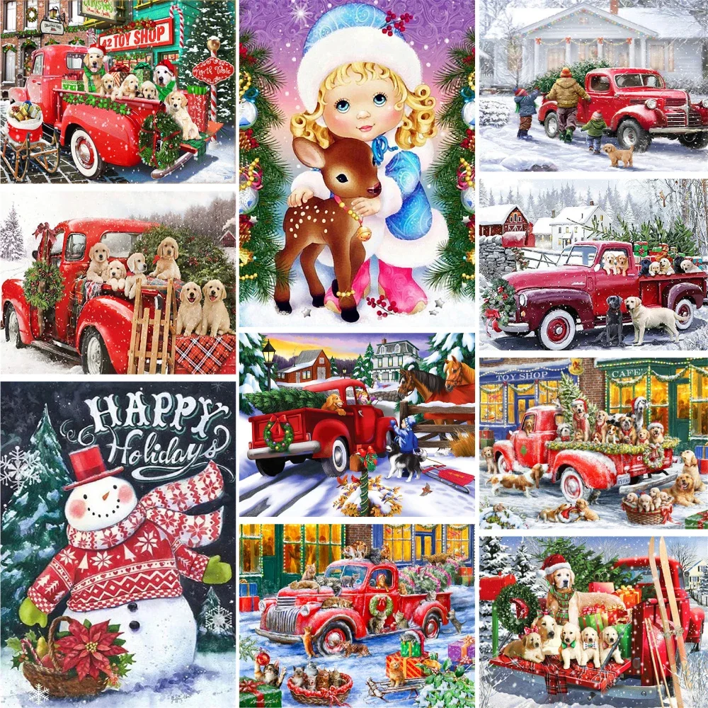 

582996 Red Car DIY Paint By Numbers Package Oil Paints 40*50 Picture By Numbers Photo Loft Wall Picture For Kids Handicraft