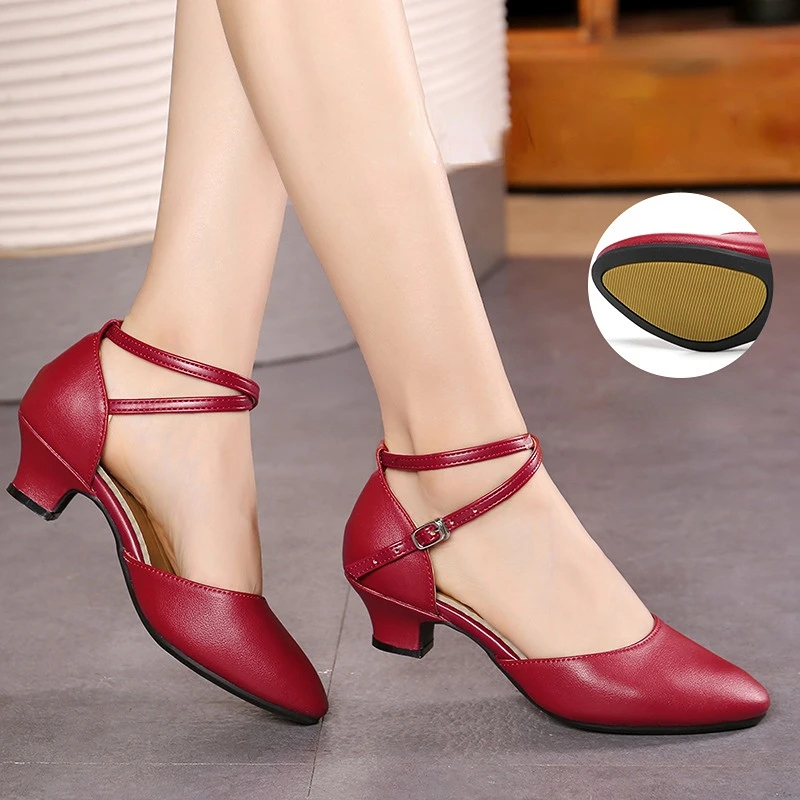 XIHAHA Mode Heels Square Dance Schuh Frauen Ballett Schuhe Mädchen Damen Samba Rumba Ballsaal Moderne Tango Tanzen Leistung