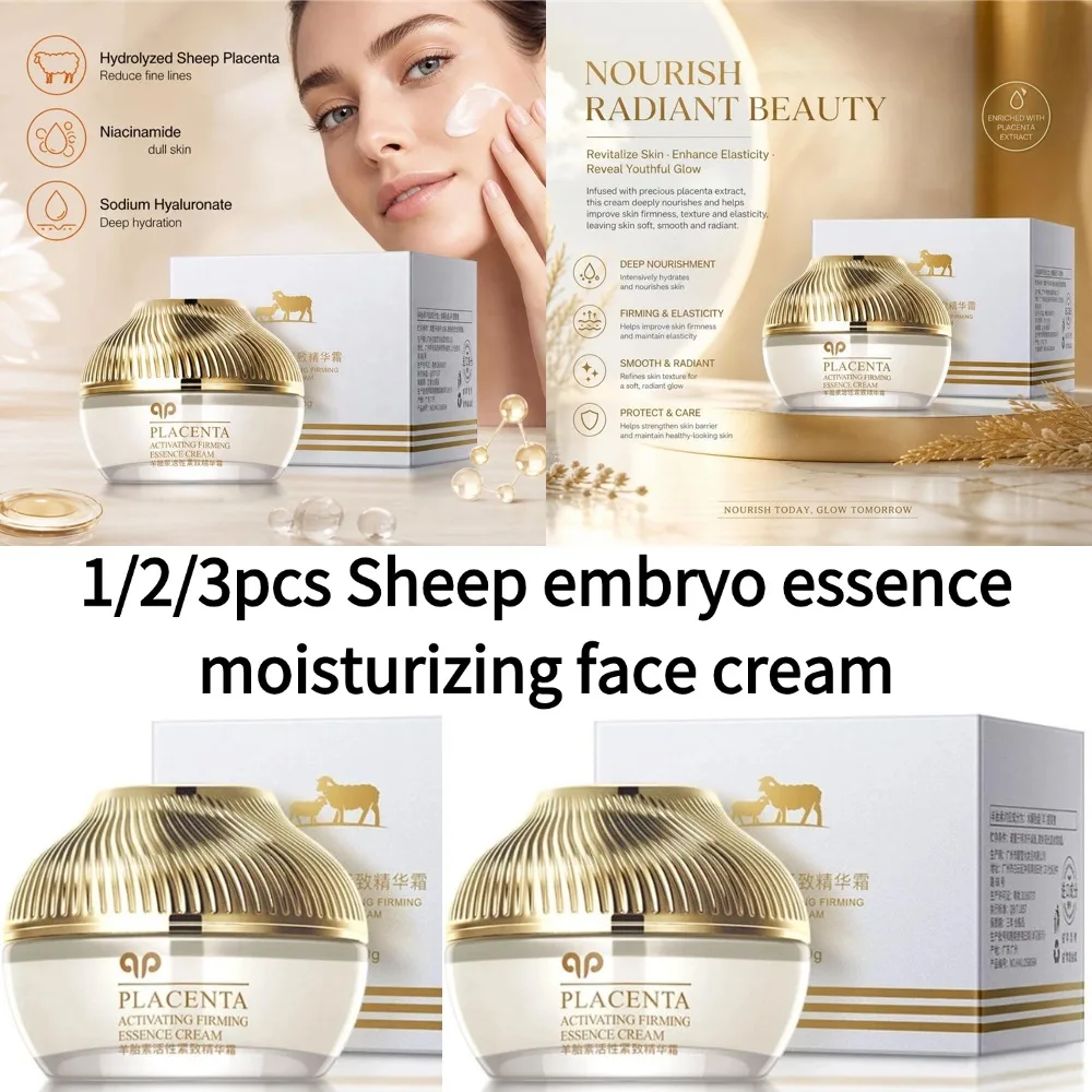 Korean Sheep Placenta Activating Firming Essence Cream Anti-wrinkle Brightening Moisturizing Nicotinamide Hyalurnonic 1/2/3pcs