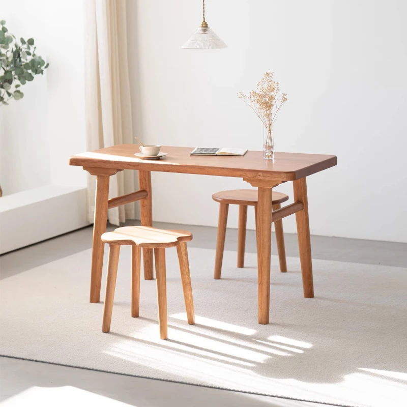 

All solid wood cherry wood log design guest tea table desk studio tea restaurant table large board conference table