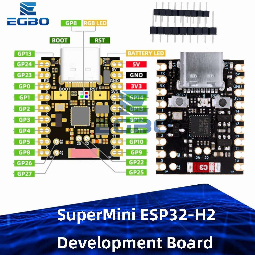 

EGBO SuperMini ESP32-H2 Development Board Microcontroller Programming Learning Controller Core Board