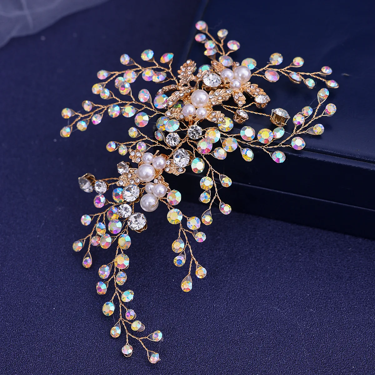 Fashion Rhinestone Headband Bride Headdress for Hair Accessory Women Handmade Headband Bridal Headwear Wedding Headpieces