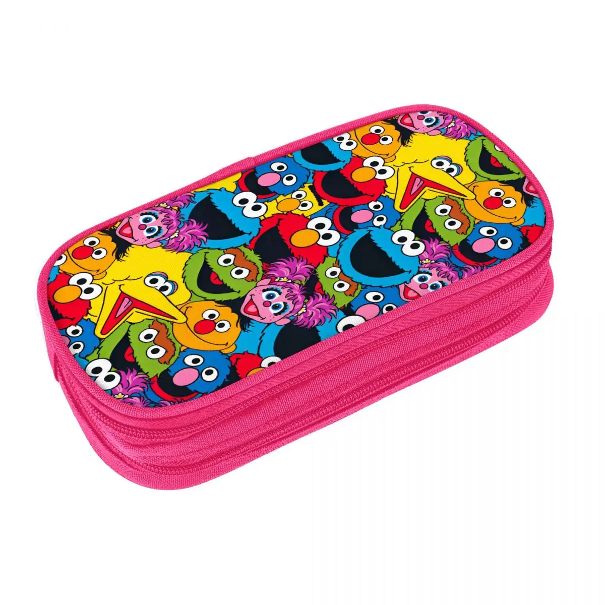 Sesames Streets Cookies Monsters Cartoon Pencil Case Pen Bag Kids Big Capacity School Supplies Gift Pencil Box