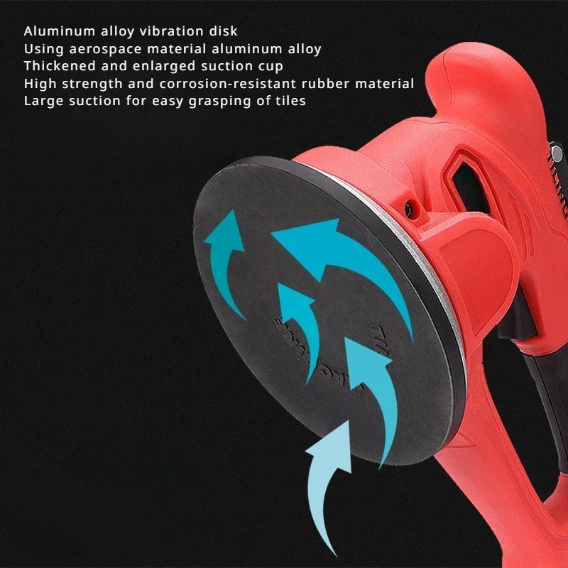 6th Gear Speed Regulation 12V/21V Aluminum Alloy Vibrating Disc Ceramic Tile Laying Machine