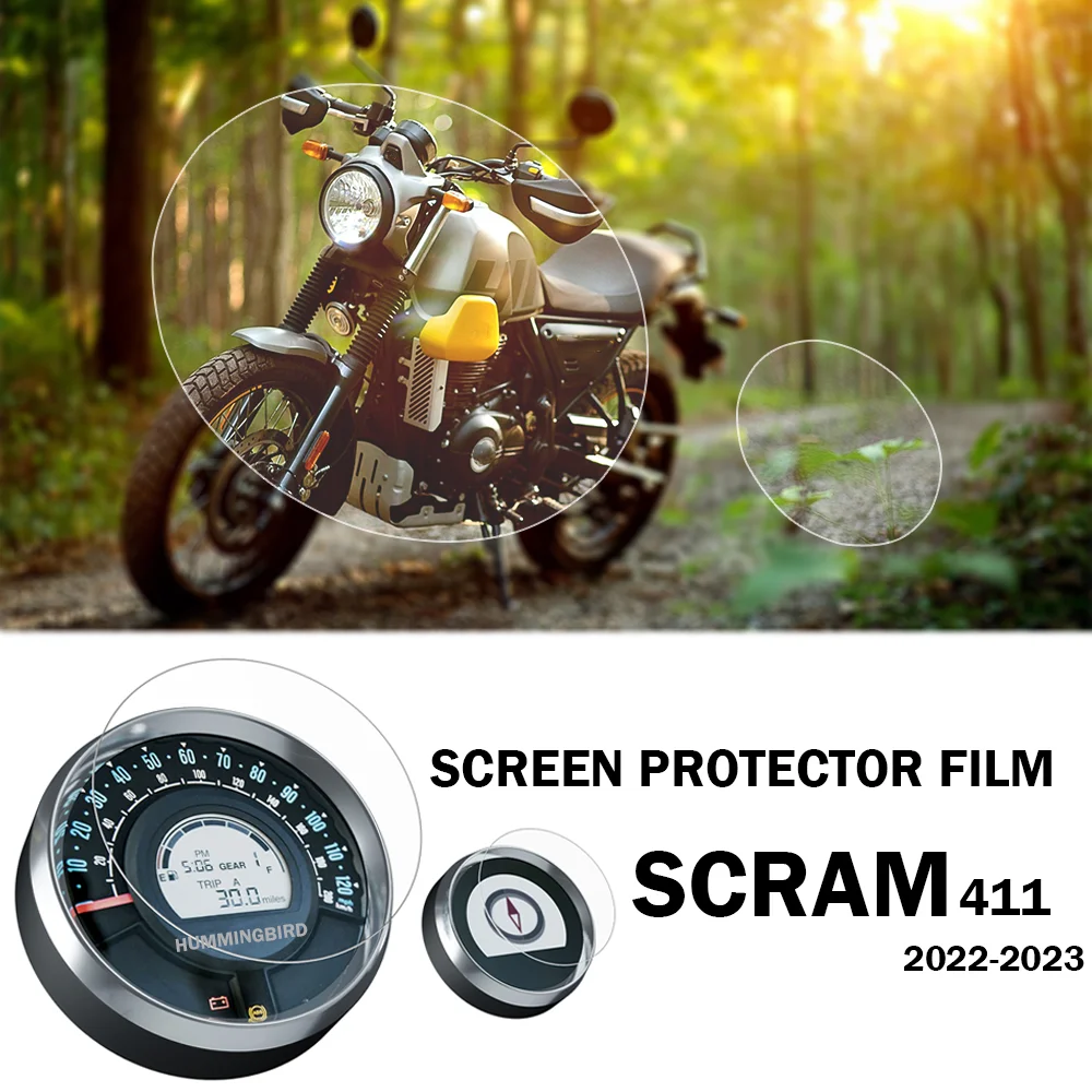 For Royal Enfield Scram 411 2022-2023 Accessories Dashboard Screen Protector Films Anti-scratch TFT LCD Protective Scram411