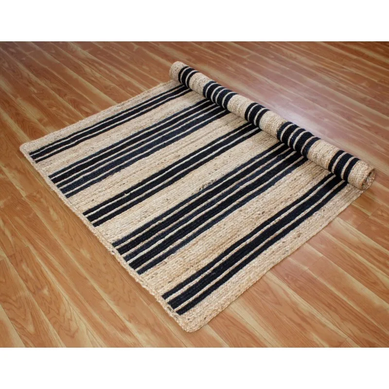 Lea-Tapis Réversible Tressé Fait Main, Tapis Rustique Moderne, Jute Runner, 100%