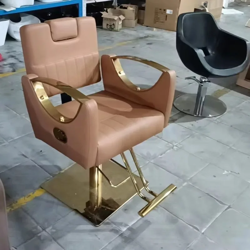 New Synthetic Leather Adjustable Rotating Salon Chair 360 Degree Rotating Heavy Duty Hydraulic Pump Modern Design Barber Chair