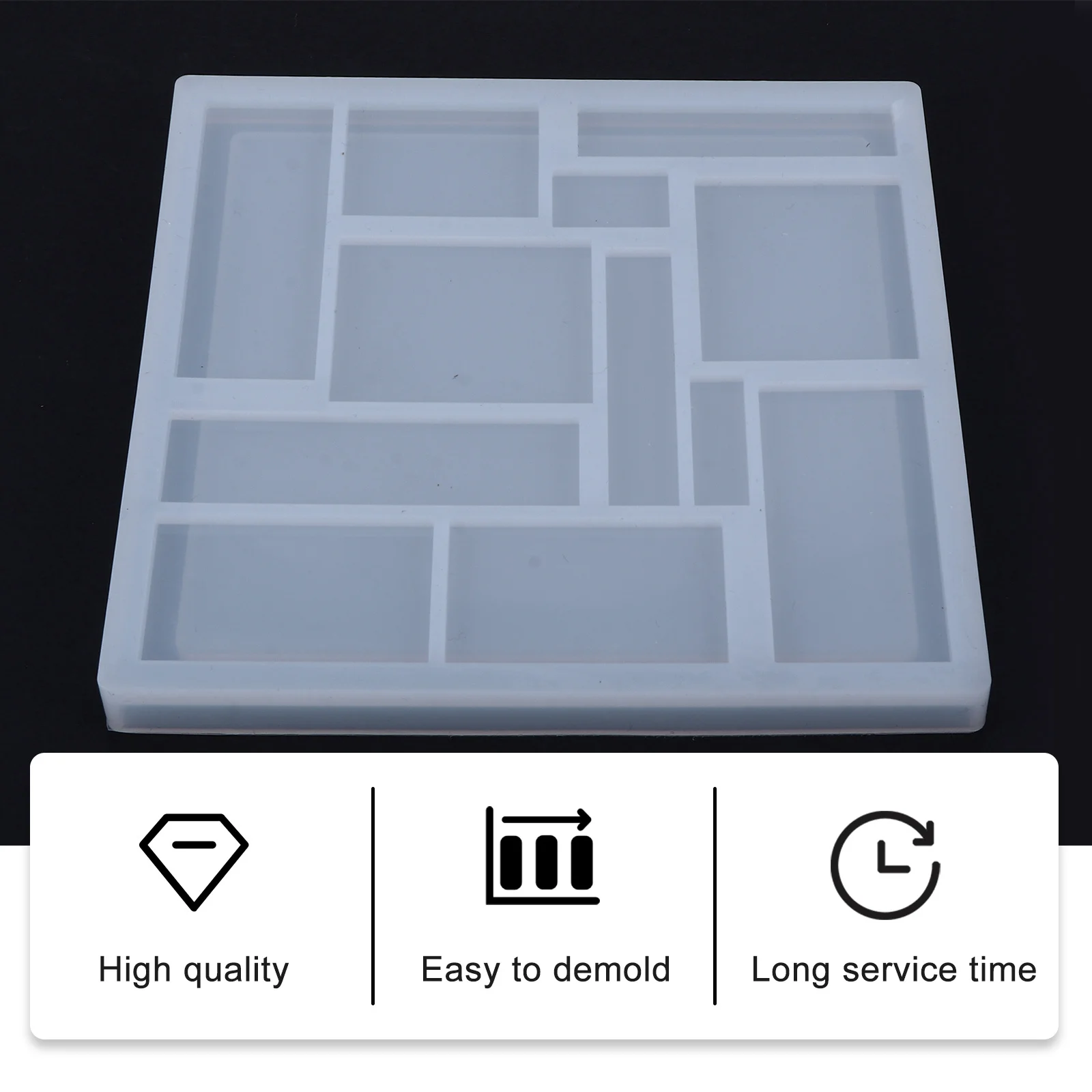 قالب ألغاز هندسي من السيليكون قابل لإعادة الاستخدام مرن يمكنك صنعه بنفسك من الراتنج صب قالب إيبوكسي كريستال إيبوكسي قوالب سيليكون ذاتية الصنع #4