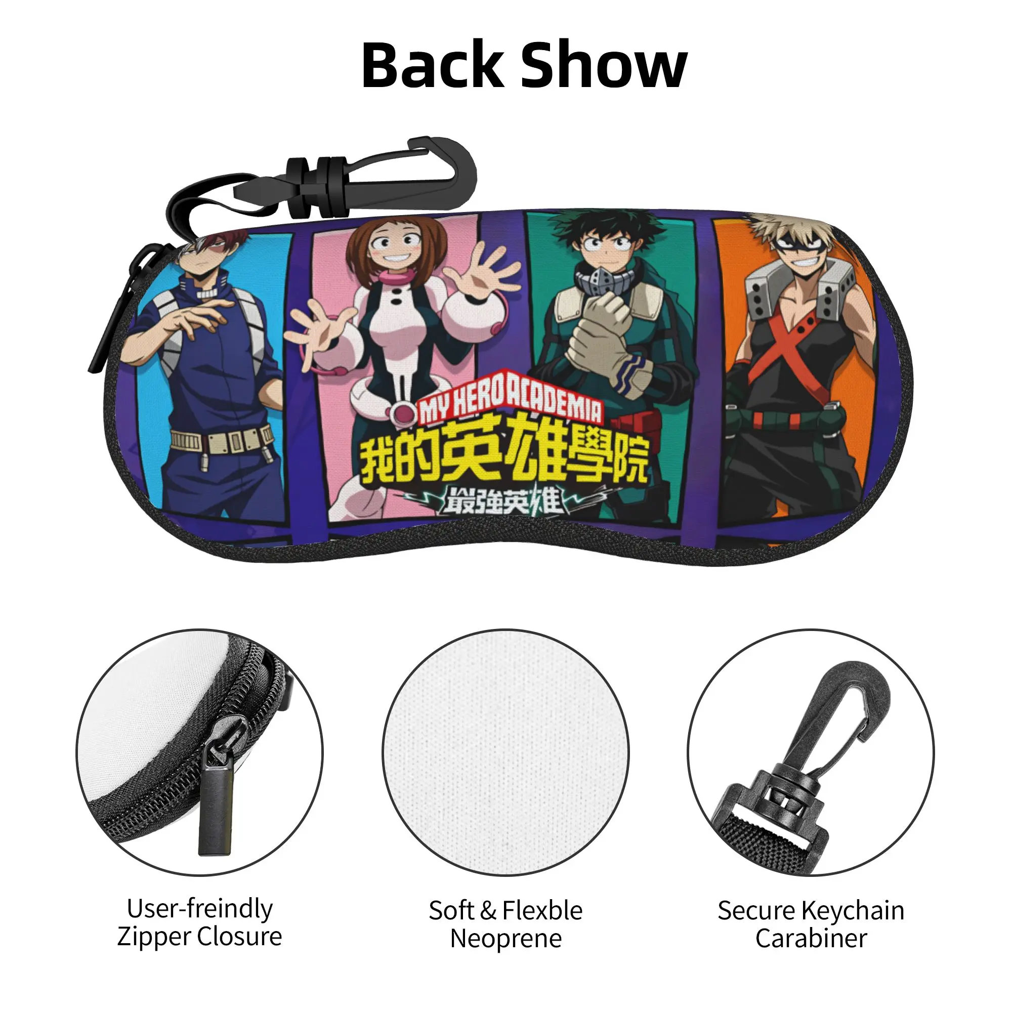 

Shoto Todoroki My Hero Academia Katsuki Bakugo Eyeglass Glasses Case Women Men Soft Izuku Midoriya Sunglasses Protective Pouch