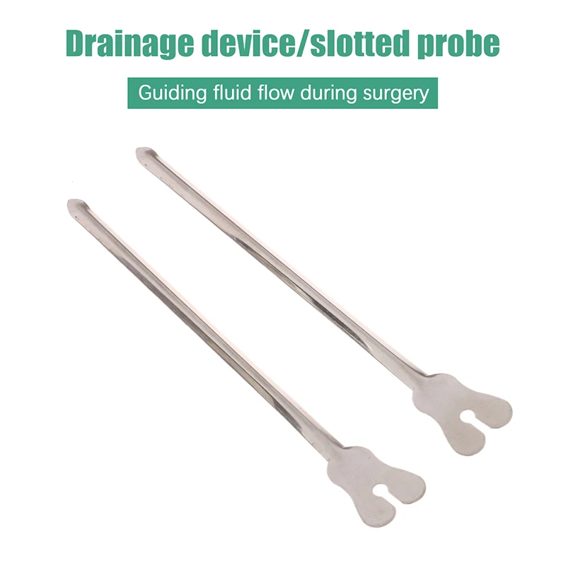 Hot 2 Pcs 304 Stainless Steel Grooved Probe Anal Grooved Stabbing Probe Examination Guides Anorectal Instruments Anorectal Probe