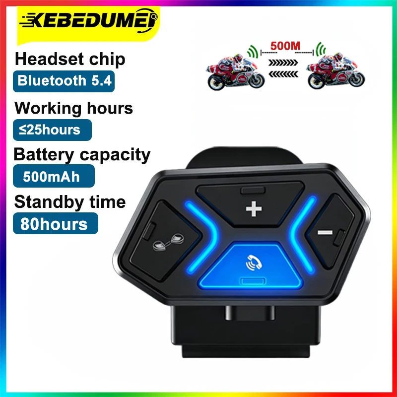 

Мотоциклетный шлем C25 с Bluetooth 5.4, интеркомом на расстоянии 500 м, голосовым помощником, функцией совместного прослушивания музыки, защитой IP56 от воды.