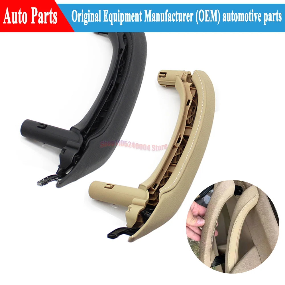 Complete LHD RHD Interior Passenger Door Pull Handle Leather Cover With Inside Handle Assembly For BMW X3 X4 F25 F26 2010-2016