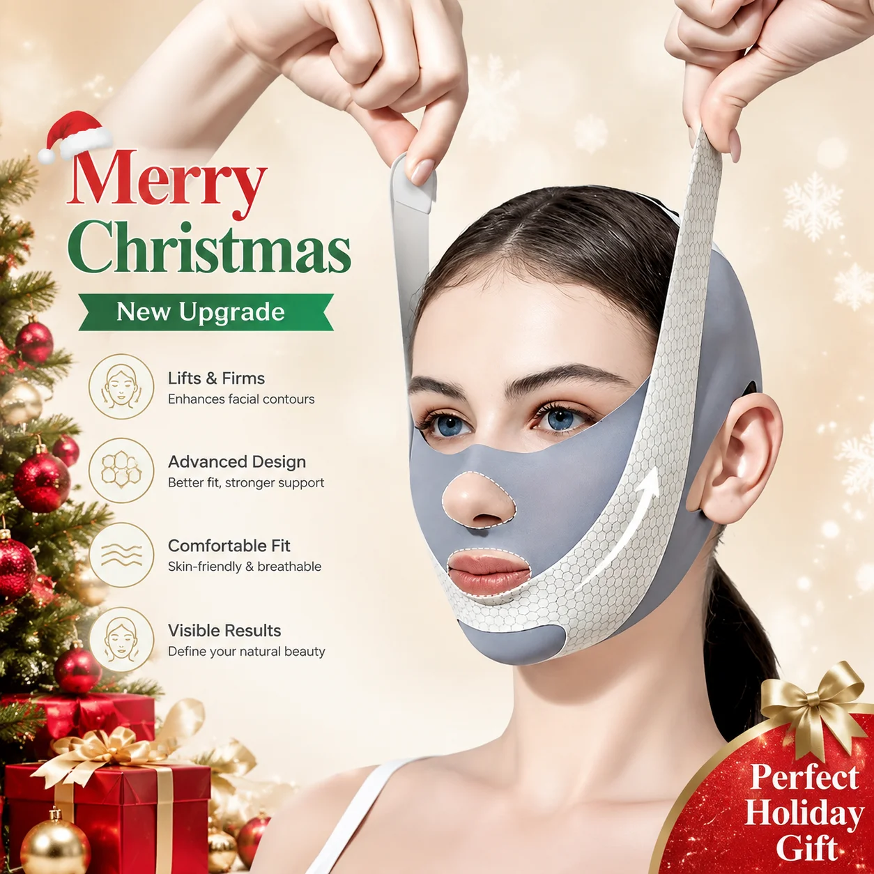 Face-Lift With Sleep Face V Shaper Facial Slimming Bandage Relaxation Shape Lift Reduce Double Chin Face Thining Band Massage